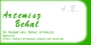 artemisz behal business card